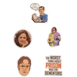 NEW! The Office Random Vinyl 5Pc Funny Laptop Stickers NEW